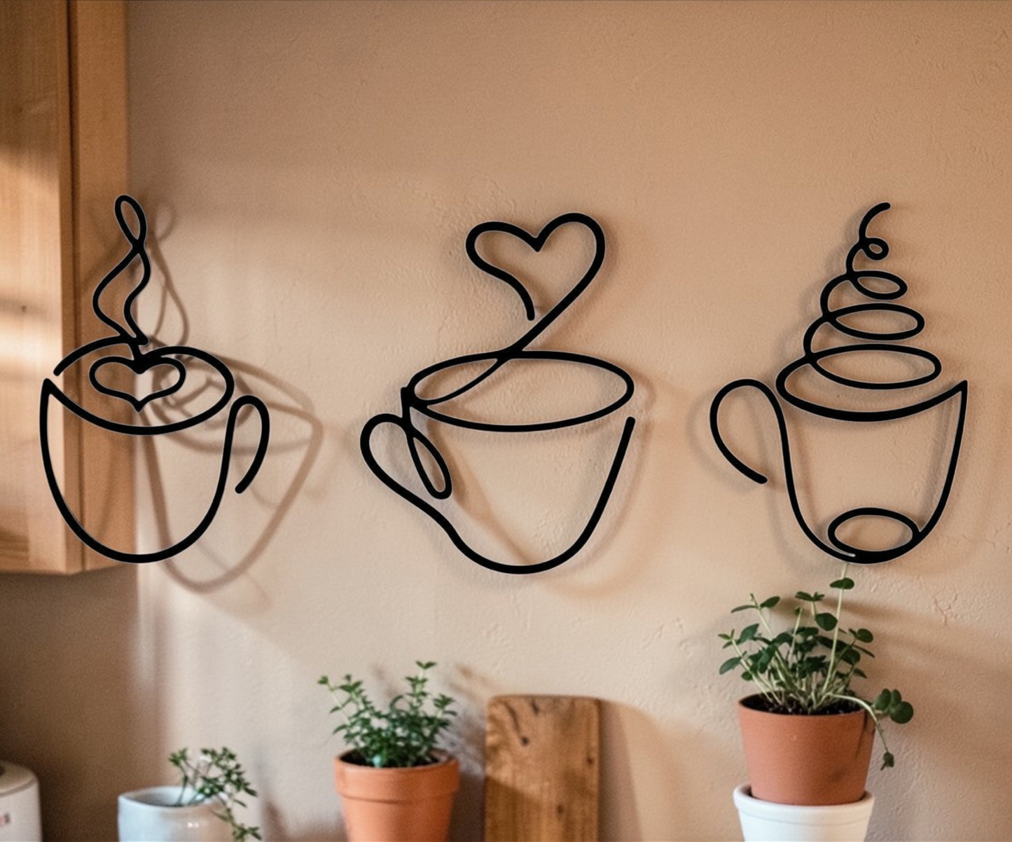 Coffee — 3 Piece Metal Wall Art