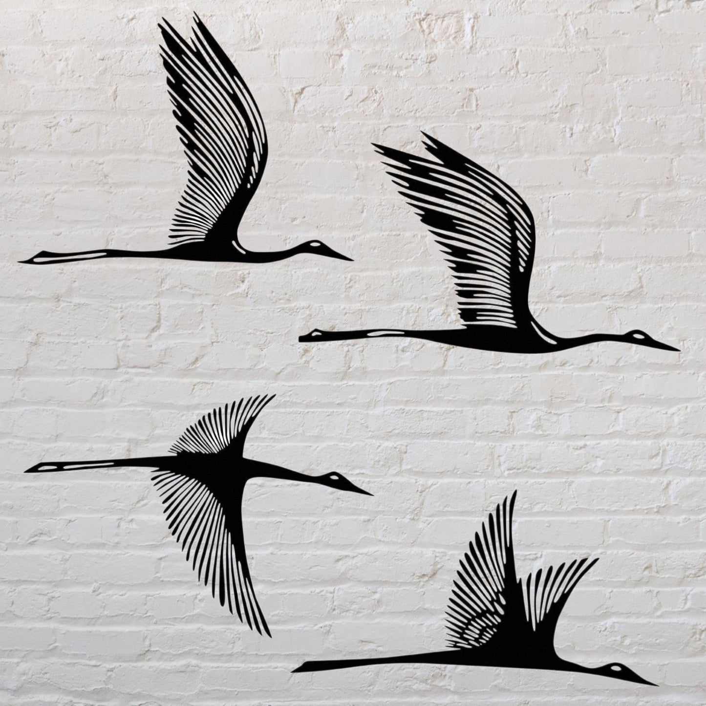 Cranes — 4 Piece Metal Wall Decor
