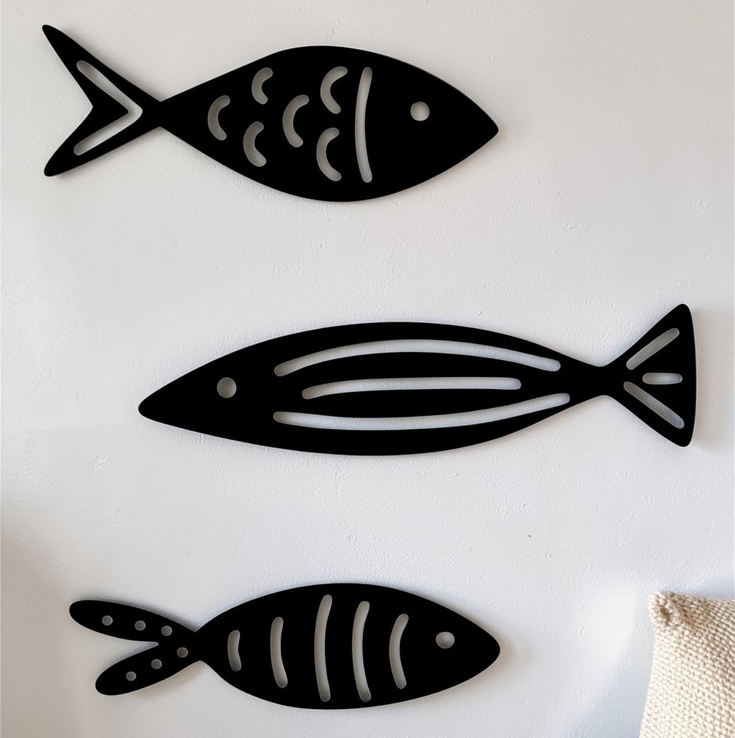 Fishes — 3 Piece Metal Wall Decor