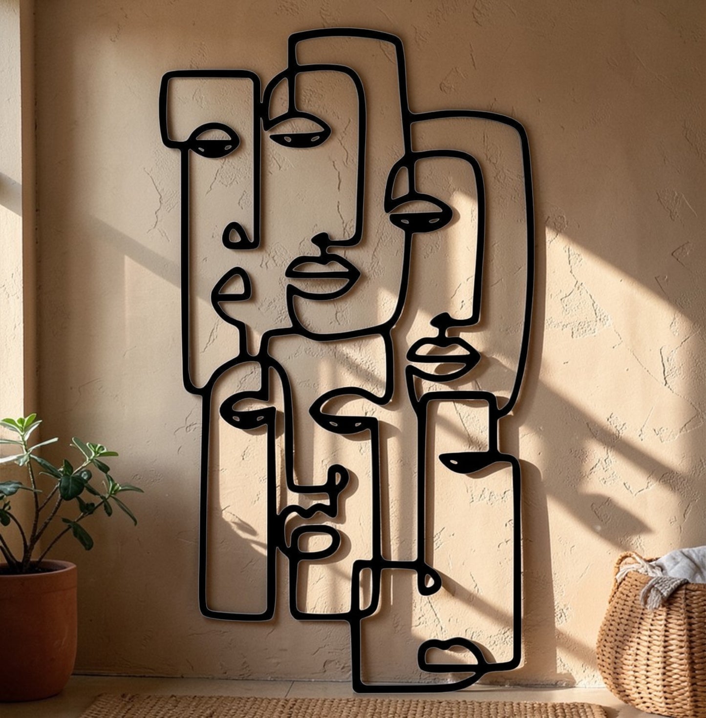 Abstract Face — Modern Metal Wall Art Decor