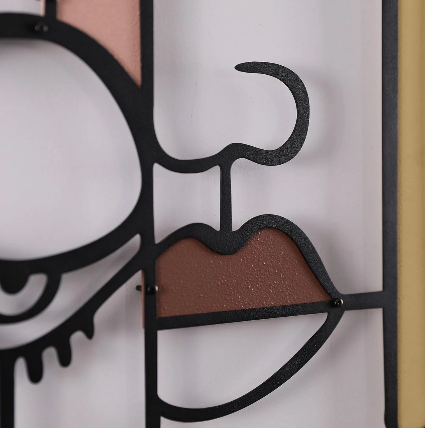 Half Face — Colorful Metal Wall Decor