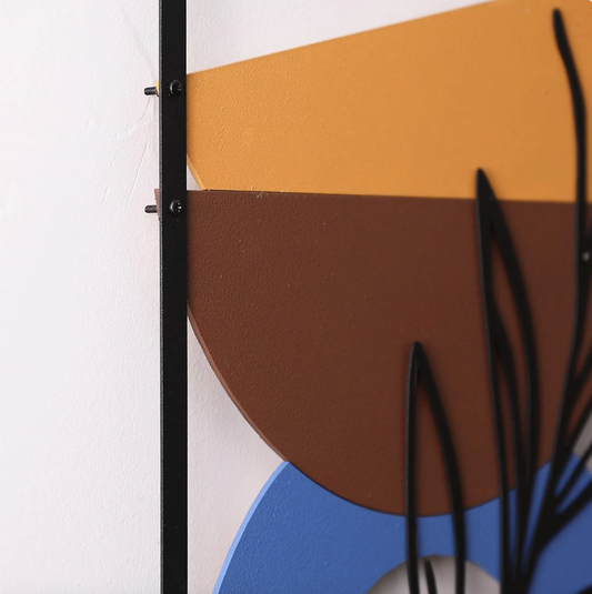 Vase — 2 Piece Colorful Metal Wall Art