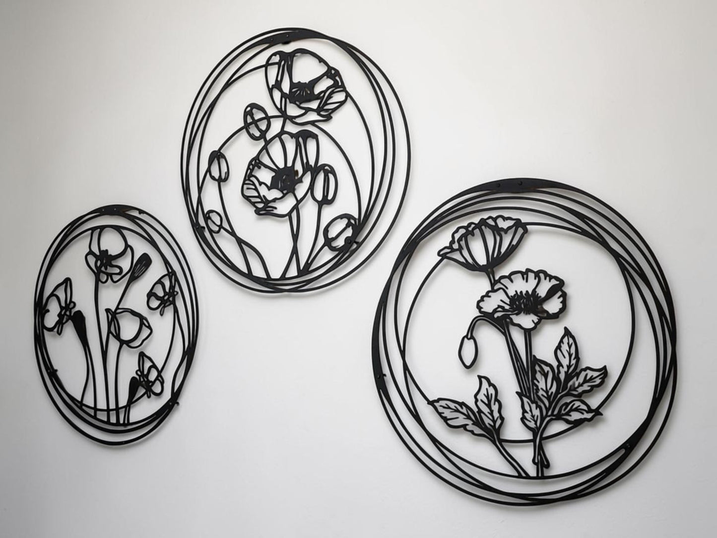 Circle Bloom — 3 Piece Metal Wall Art
