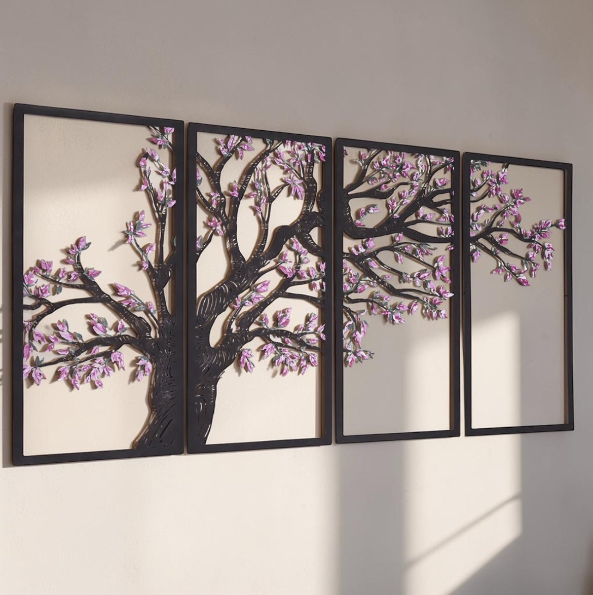 Pink Spring — 4 Piece Metal Wall Art