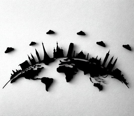 City&Clouds — Metal Wall Decor