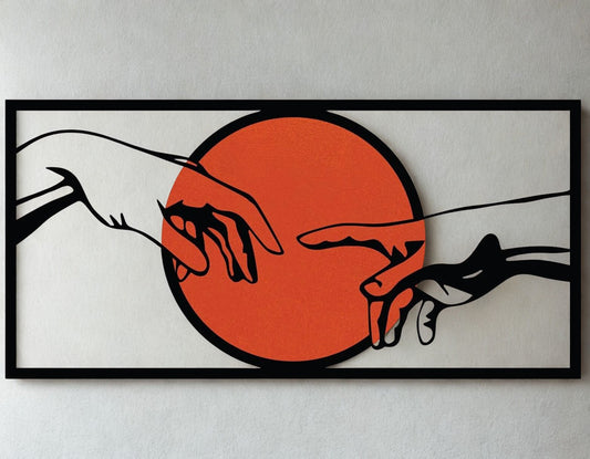 Hands — Colorful Metal Wall Art