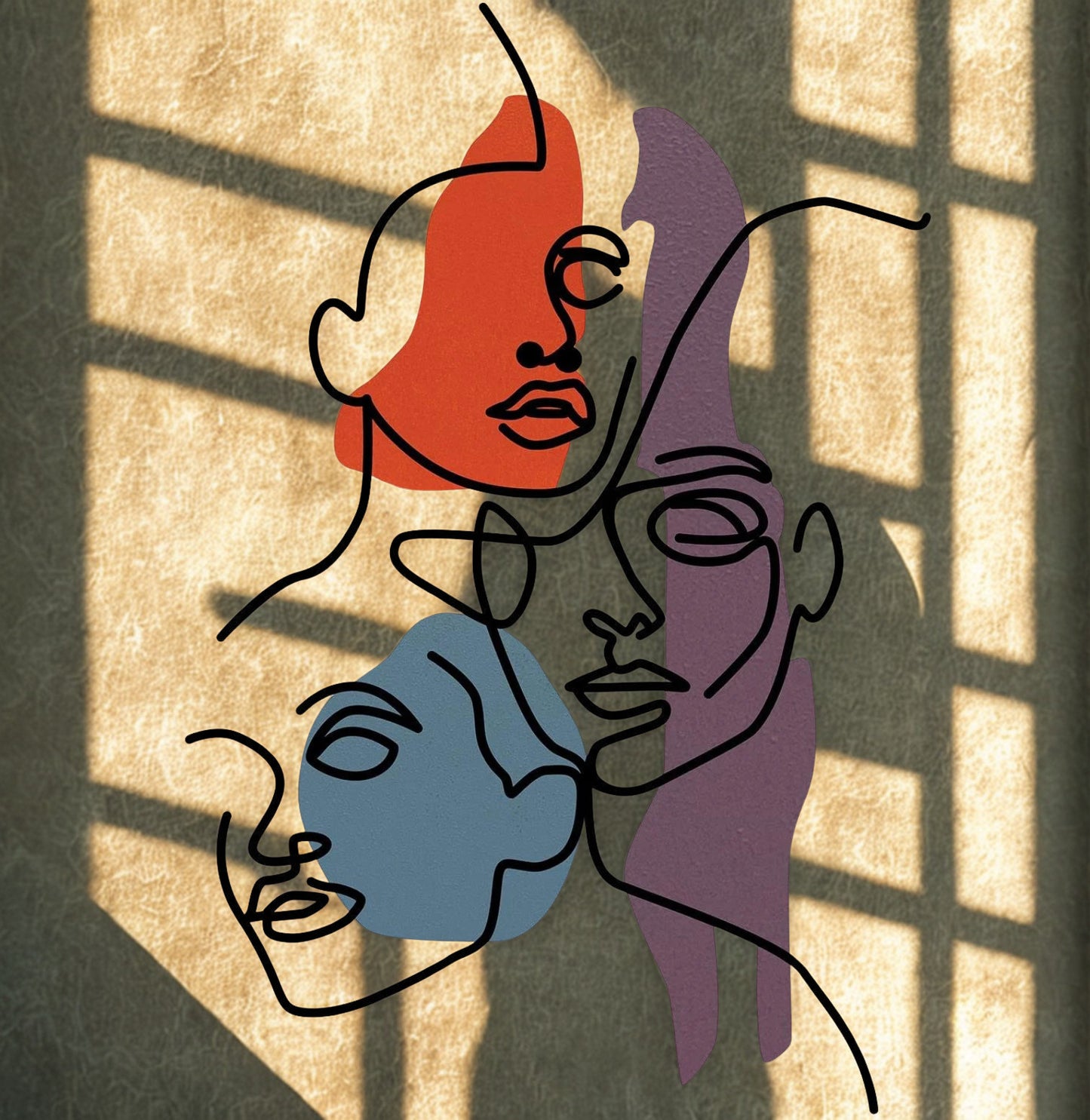 Faces — Colorful Metal Wall Decor