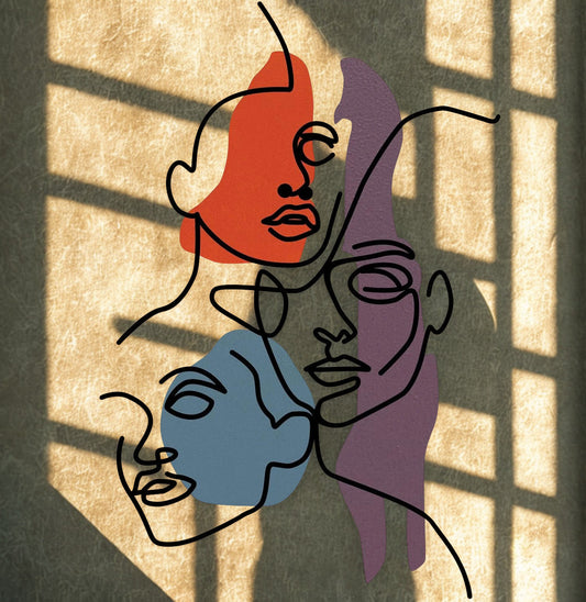 Faces — Colorful Metal Wall Decor