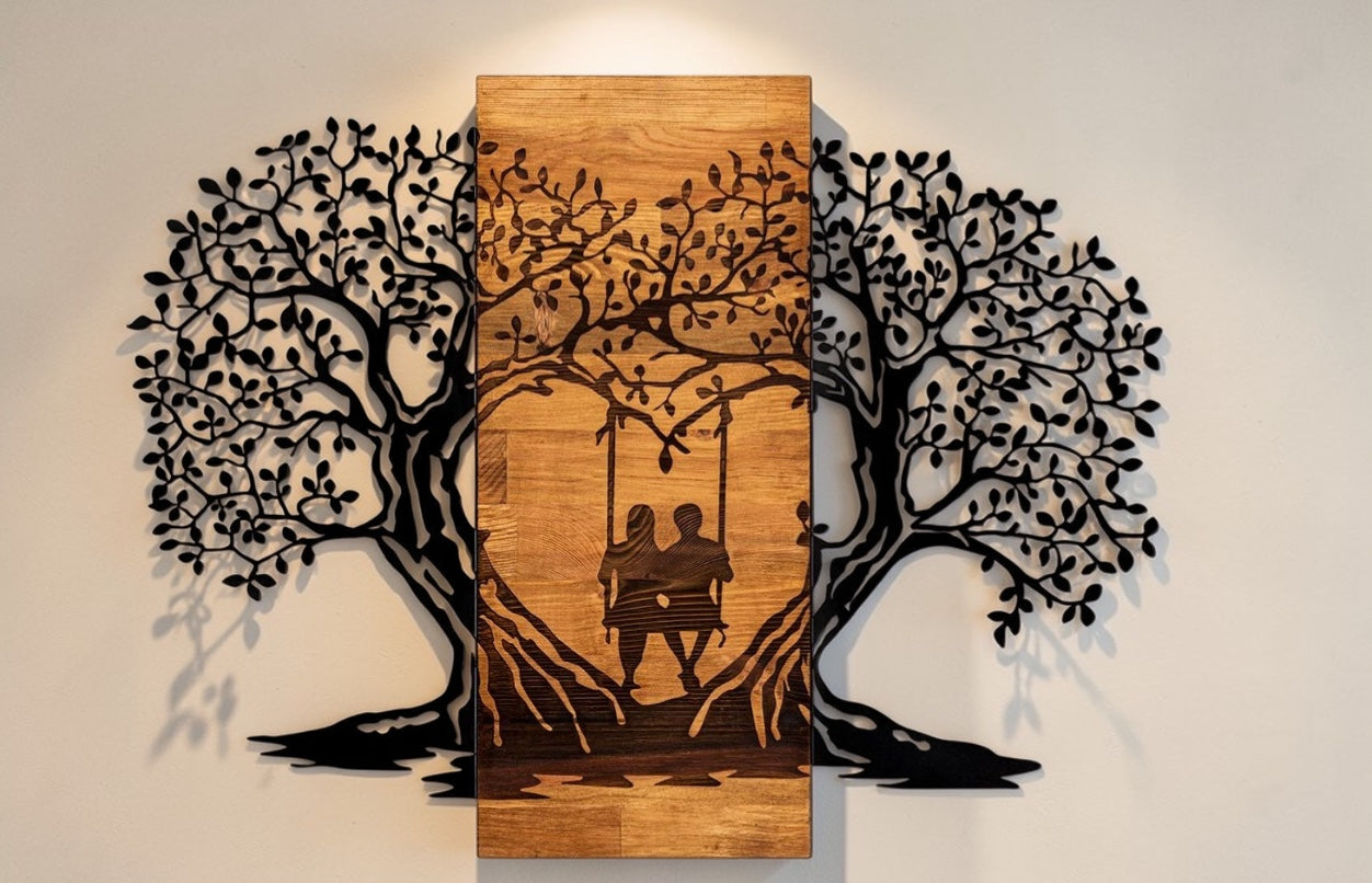 Love Tree — Wood&Metal Wall Art
