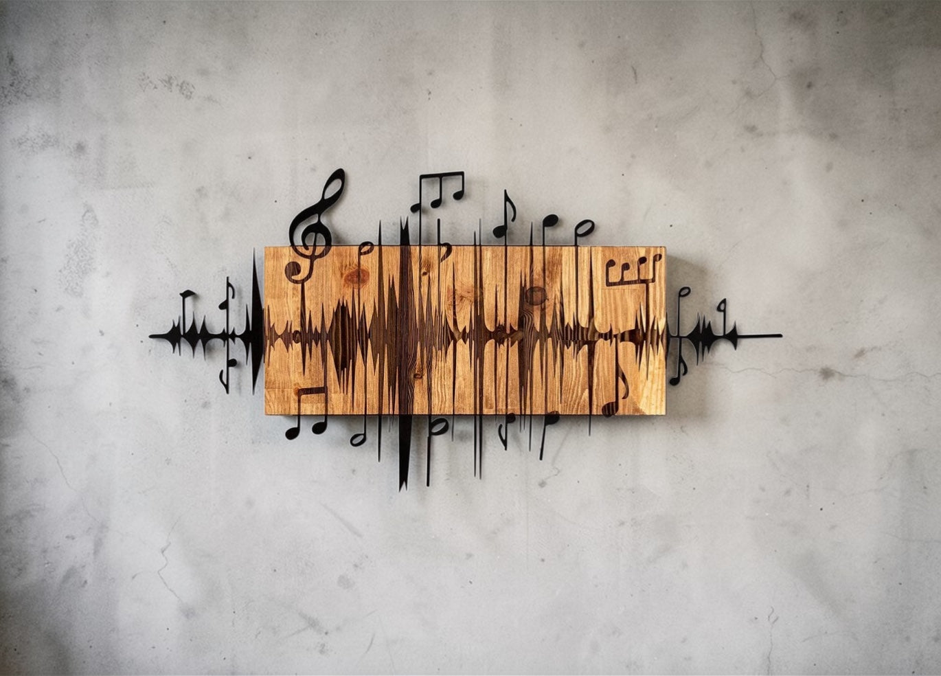 Music Wave — Wood&Metal Wall Art