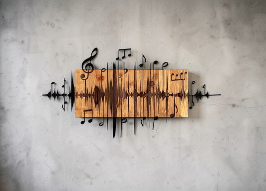 Music Wave — Wood&Metal Wall Art