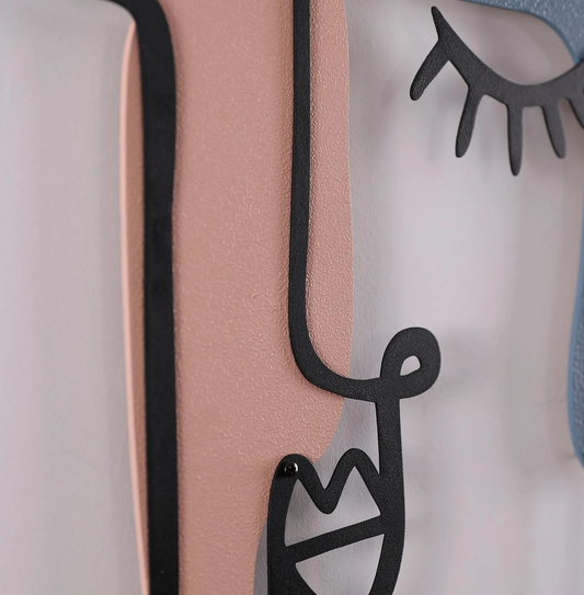 Hand&Face — Colorful Metal Wall Art