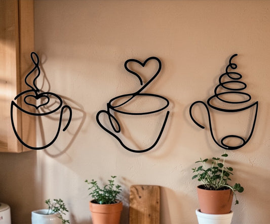 Coffee — 3 Piece Metal Wall Art