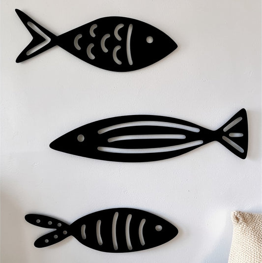 Fishes — 3 Piece Metal Wall Decor