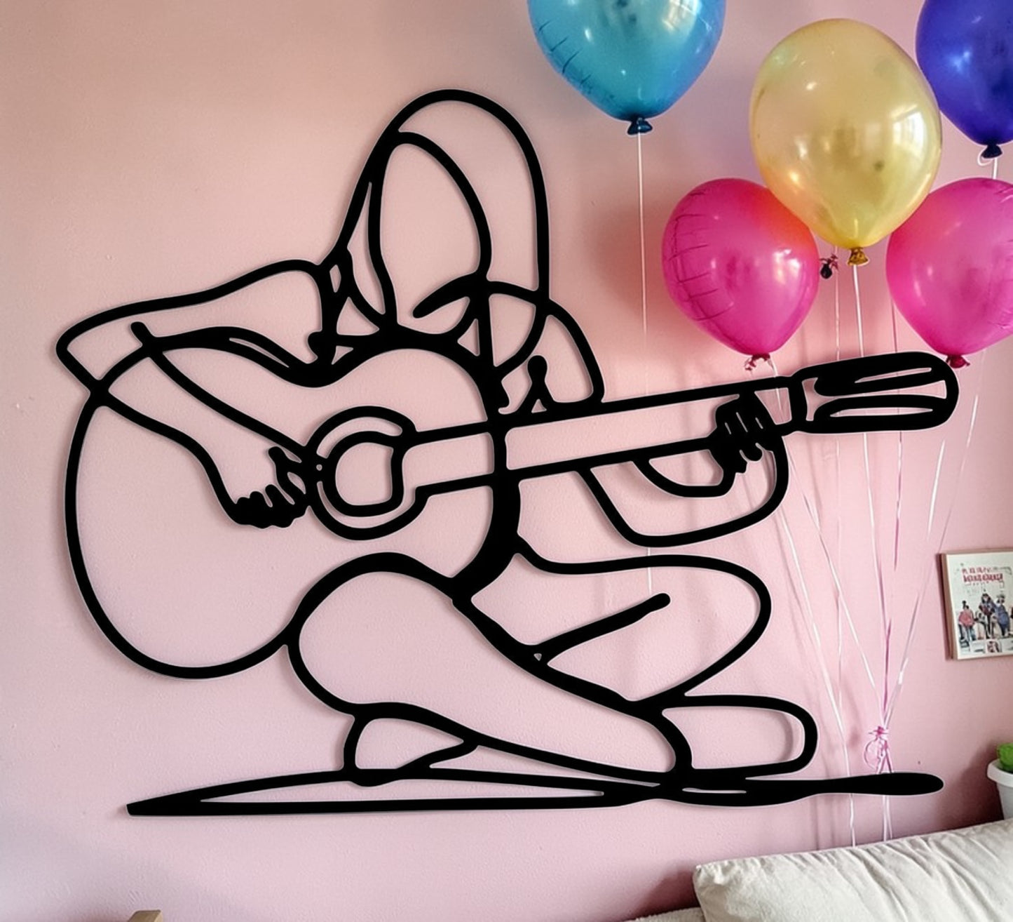 The Guitar — Modern Metal Wall Art