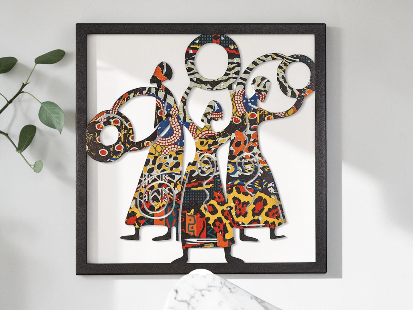 Tripple Goddess — Colorful Metal Wall Art