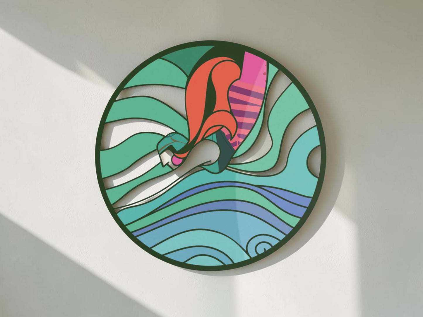 Dance of Waves — Colorful Metal Wall Art