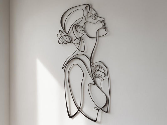 Silent Muse — Abstract Metal Wall Art