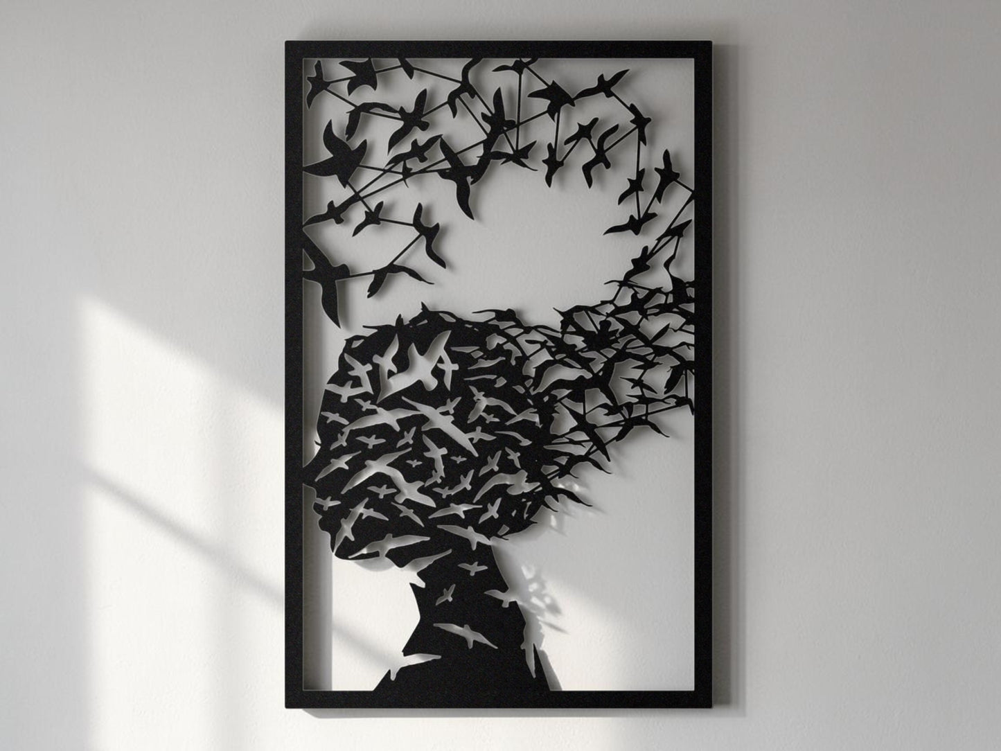 Birds in My Head — Metal Wall Art