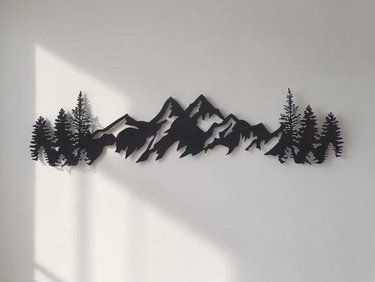 Mountain Horizon — Minimalist Metal Wall Art