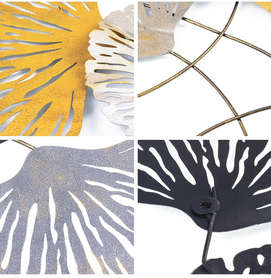 Golden Leaves — Large Metal Wall Decor