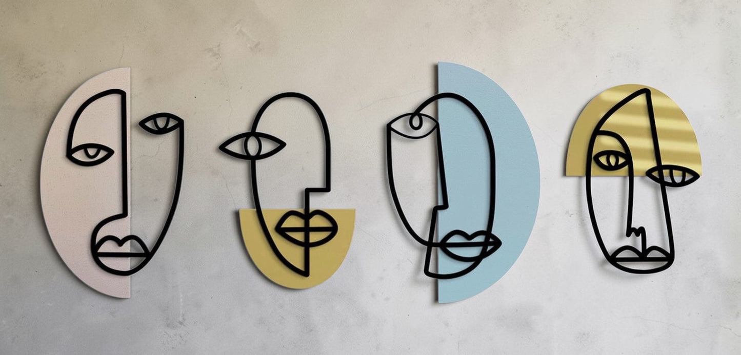 Moods — 4 Piece Colorful Metal Wall Art
