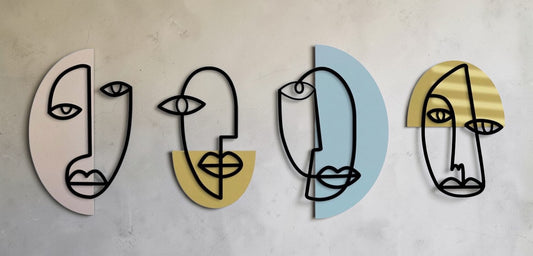 Moods — 4 Piece Colorful Metal Wall Art