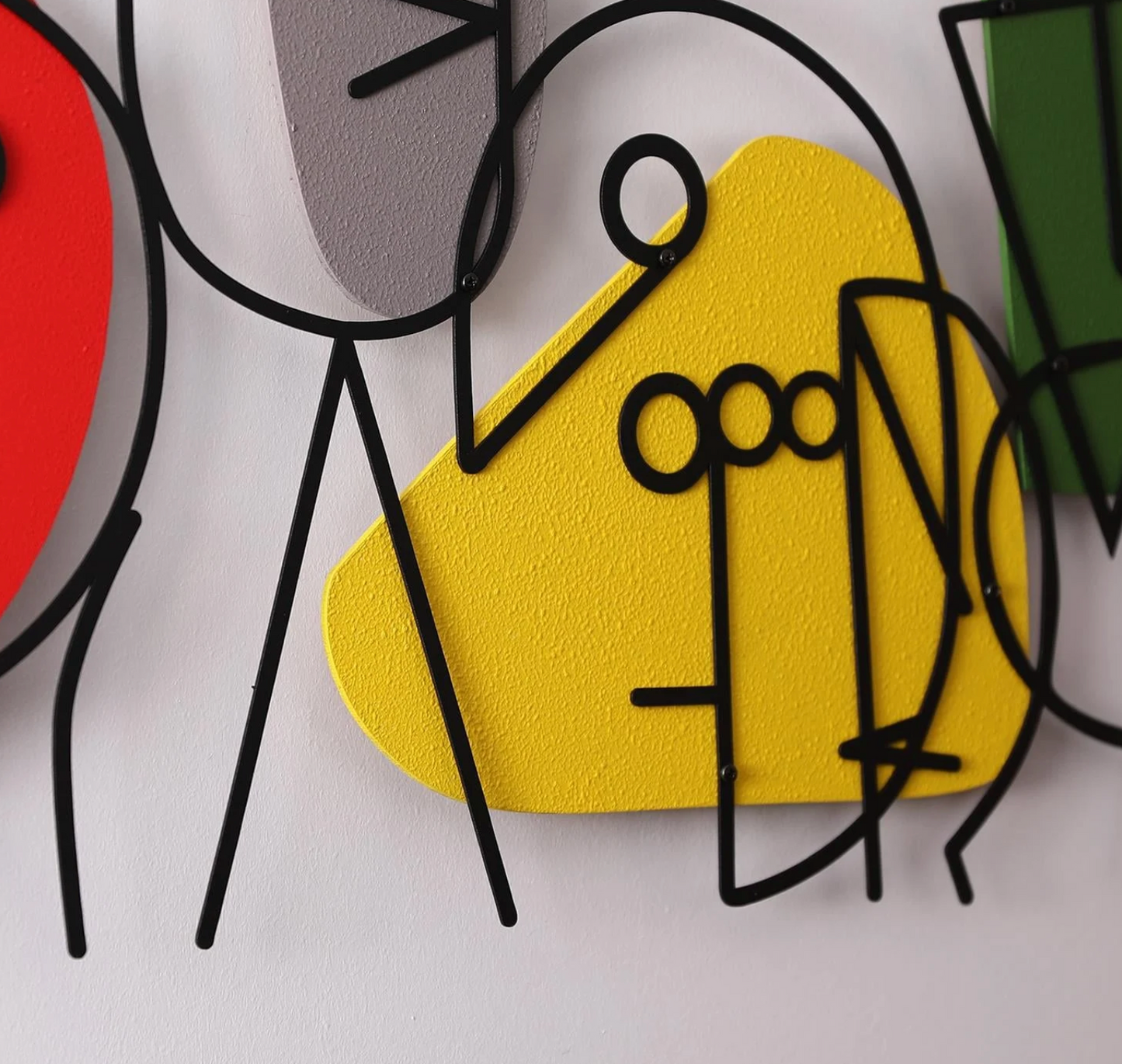 Linear Men — Colorful Metal Wall Art