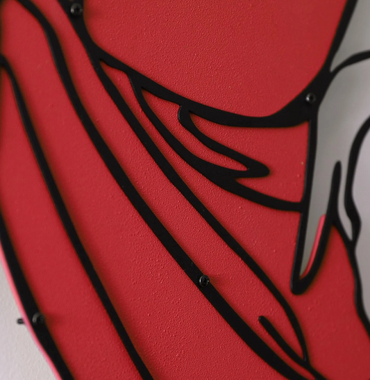 Woman in Red — Colorful Metal Wall Decor