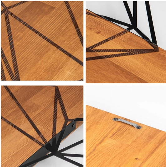 Geometric Heart — Wood&Metal Wall Decor
