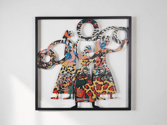 Tripple Goddess — Colorful Metal Wall Art