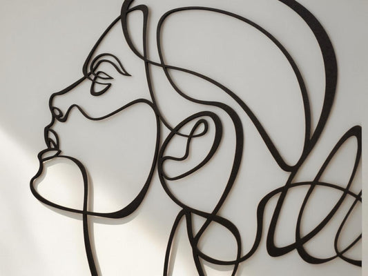 Silent Muse — Abstract Metal Wall Art