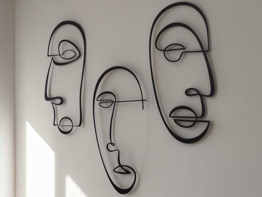 Abstract Faces — Metal Wall Art