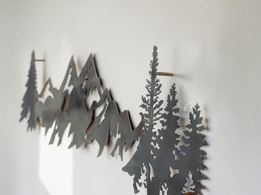Mountain Horizon — Minimalist Metal Wall Art
